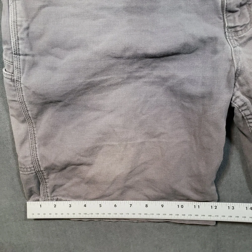 Carhartt Canvas Work Shorts Mens 40 Gray Rugged Flex Relaxed Fit BS2514-M
